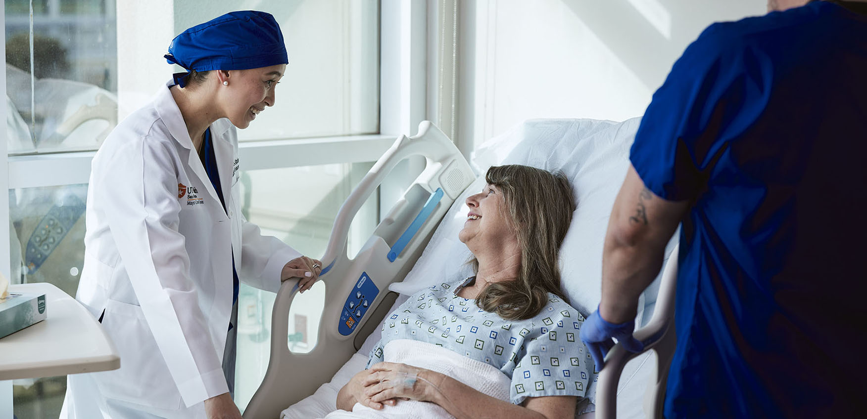 Dr. Calvo and patient